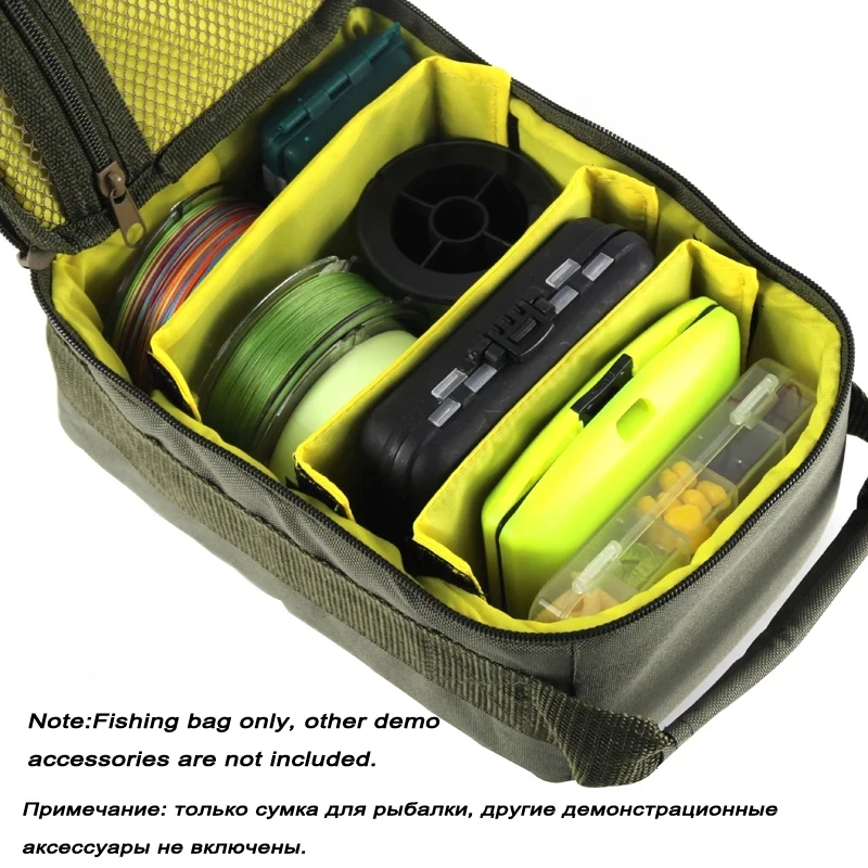 Oxford Fishing Tackle Bag Large Capacity Portable Fishing Reel Lure Hook Gear Storage Handbag Outdoor Fishing Reel Case