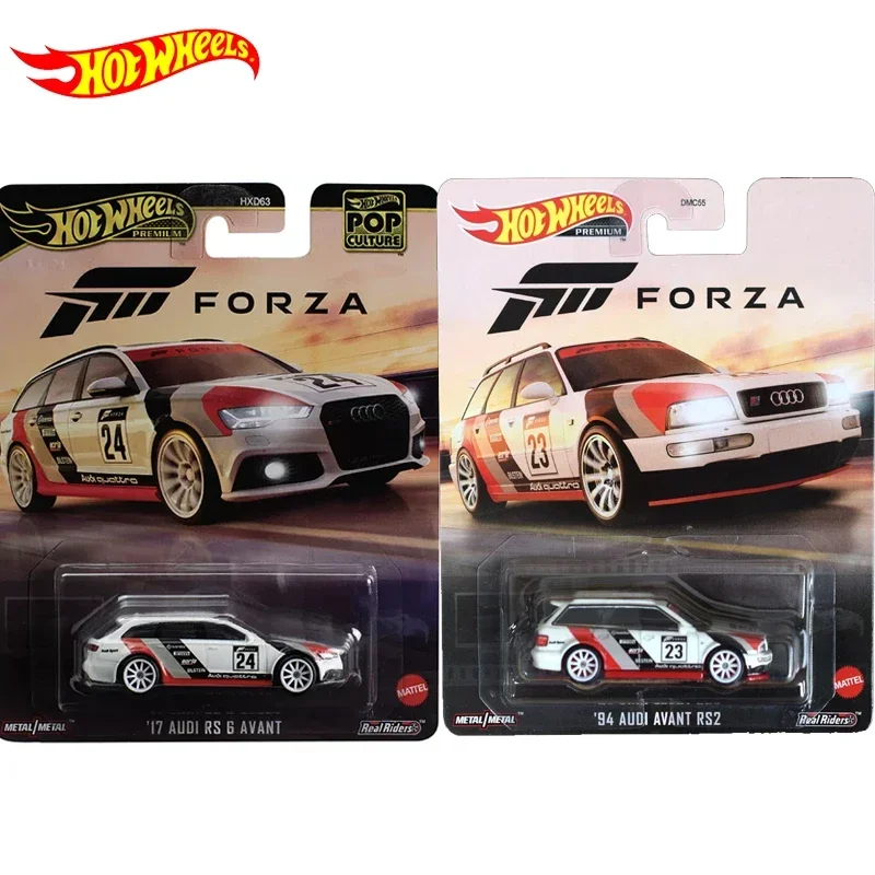 Coche Premium Original Hot Wheels Forza Pop Culture 17 Audi RS G Avant juguetes para niños escala 1/64 vehículos fundidos a presión modelo de Metal