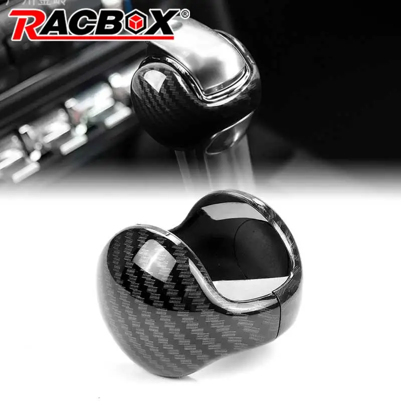 Embellecedor de cubierta de perilla de palanca de cambios para Ford Mustang 2015 2016 2017 2018 2019 2020 2021, accesorios de ajuste automático, estilo de fibra de carbono