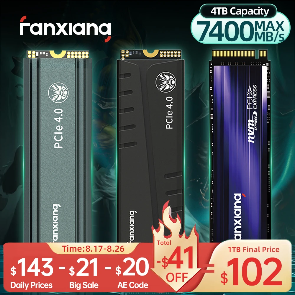 fanxiang S880R 1TB PCIe4.0 NVMeSSD PS5互換 Fanxiang S880 SSD: PCIe