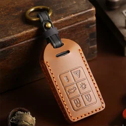 Leather Car Key Remote Cover Full Case For Volvo S60 S80 V60 XC60 XC70 S60L V40 XC90 Auto Keychain Protection Accessories Ring