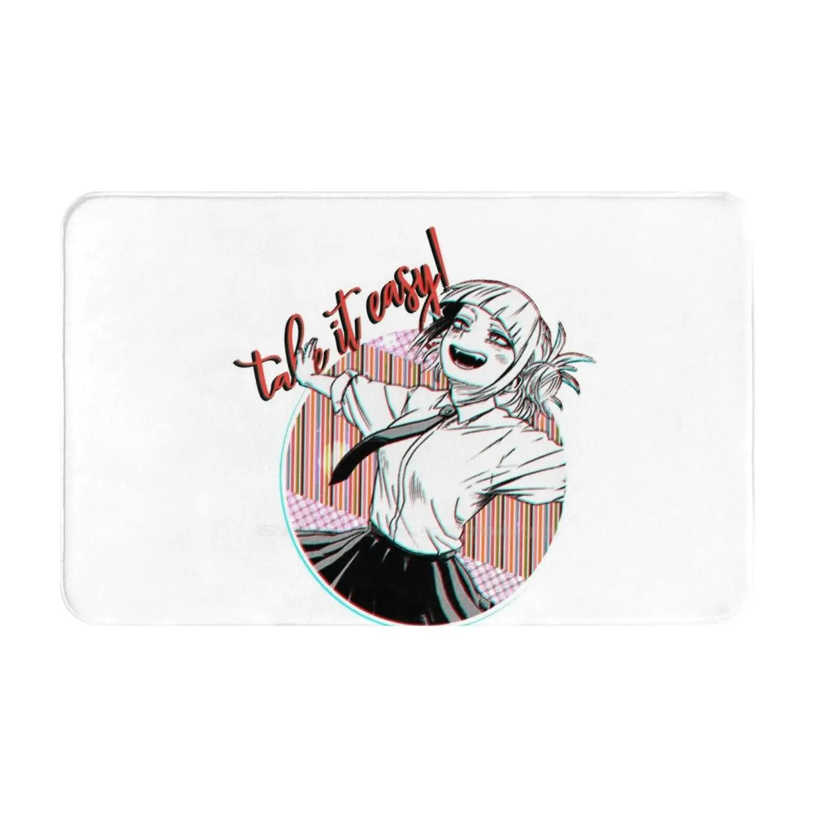 Himiko Toga-- Take It Easy! Soft House Family Anti-Slip Mat Rug Carpet Himiko Toga Villain Anime Psycho Girl Bnha Mha Macademia