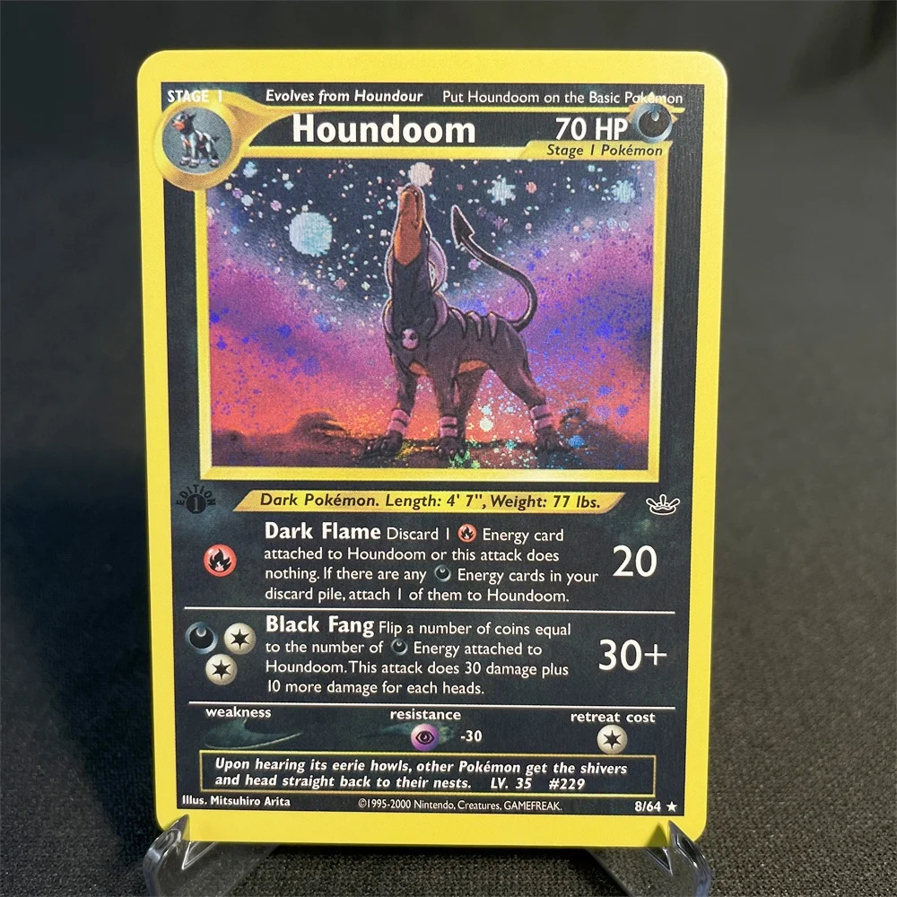 Pokémon Game Flash Shining Cards Neo Series  Ampharos Misdreavus Jumpluff Blissey Collectible Card PTCG Card Proxy Card