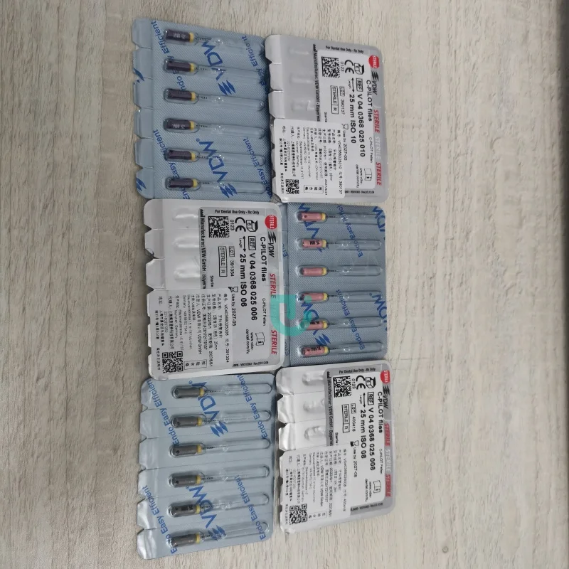 Pilniki C-PILOT VDW dla kanału korzeniowego Endo 25mm 21mm sterylne pilniki dentystyczne VDW sterylne