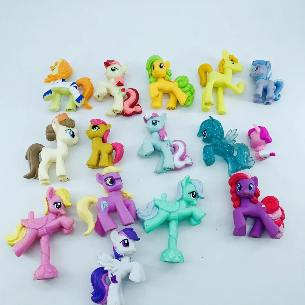 10/20Pcs Different Little Horse Figure Toys 4-6cm  Multiple Styles Cartoon Movies Mermaids Unicorn Pet Model Dolls for Girls