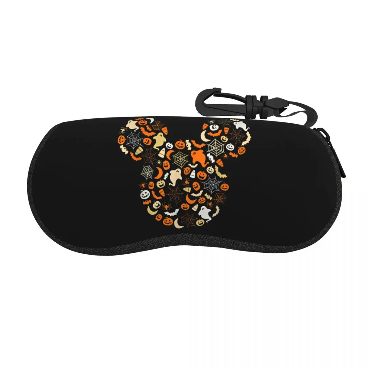 Mickey Mouse Halloween Ghosts Pumpkins Spiders Glasses Case New Zipper Reading Storage Box Anti-Pressure Sunglasses Box