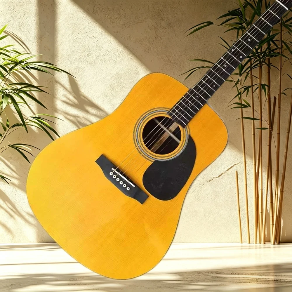 D28 41 Inch D Round Shoulder Acoustic Guitar Spruce Top Rosewood Side Back Ebony Fretboard Vintage Gloss Folk Singing Recording