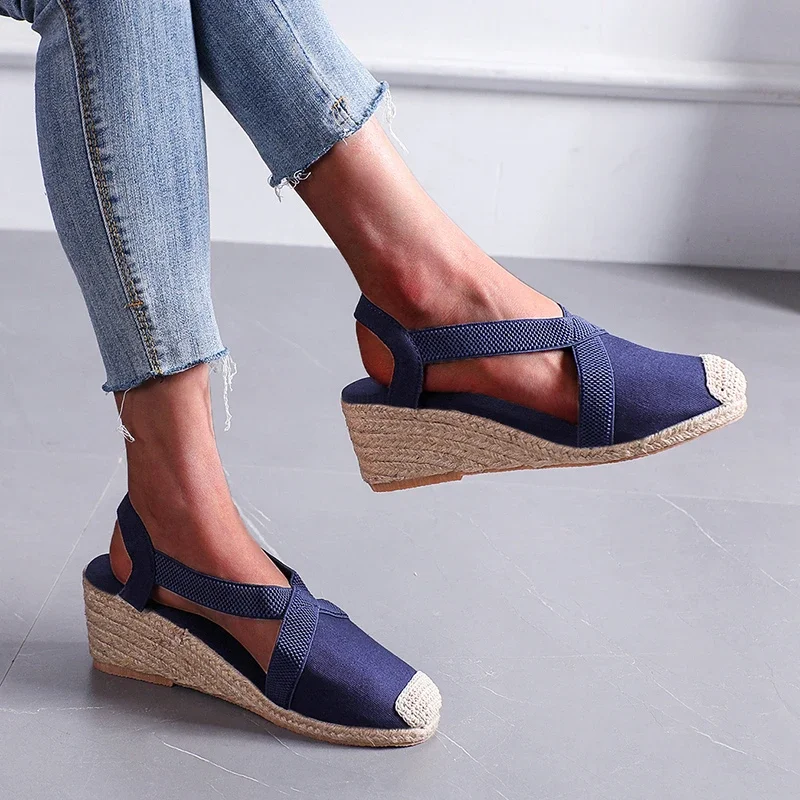 Summer Platform Sandals 2024 Fashion Women Strap Gladiator Sandal Wedges Shoes Casual Woman Peep Toe espadrille