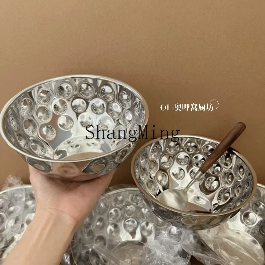 Picture 5: CLL Stainless Steel Salad Cooking Basin Dishes Washing Vegetables and Noodles Beating Eggs Household Kitchenware