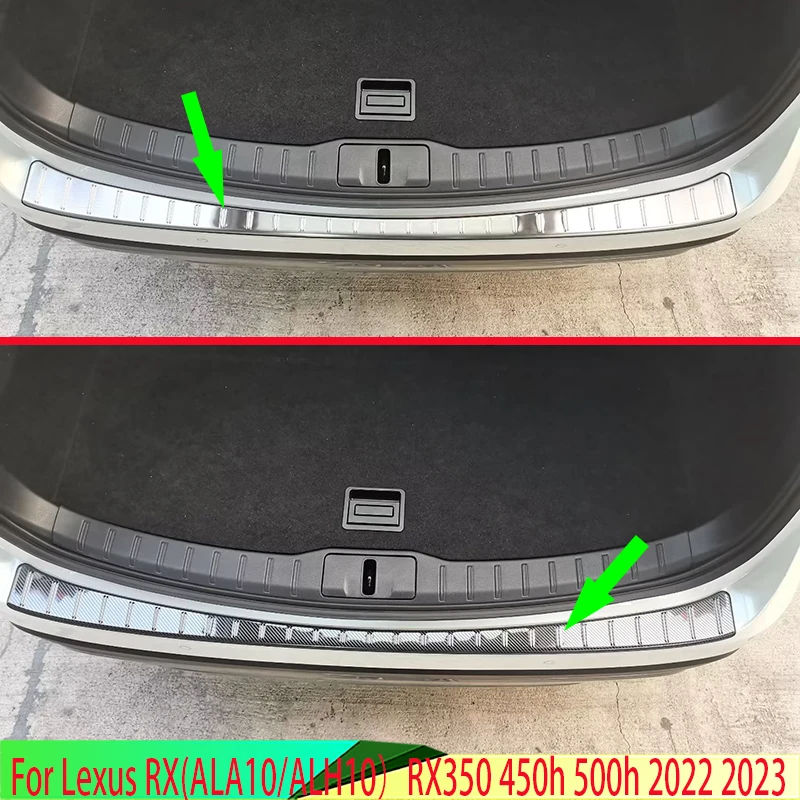 For Lexus RX(ALA10/ALH10）RX350 450h 500h 2022 2023 Stainless Steel Rear Bumper Protection Window Sill Outside Trunks Decorative