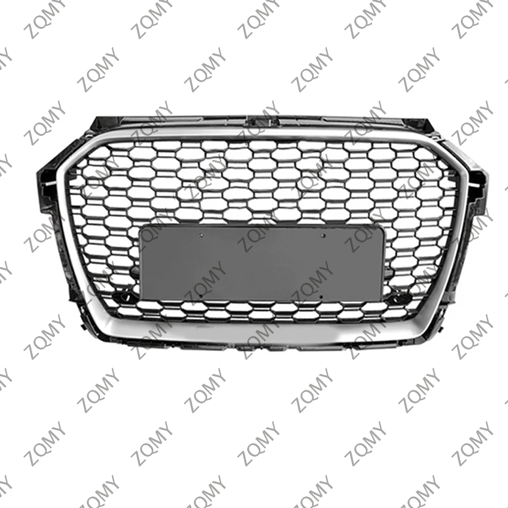 

With/Logo For Audi A1/A1L/S1 2016 2017 2018 Car Front Bumper Grille Centre Panel Styling Upper Grill (Modify RS1 style)