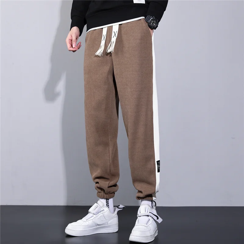 กางเกงเข้ารูปสำหรับผู้ชายสีพื้นกางเกงลำลองผ้าบางสำหรับฤดูร้อน celana Panjang Brand แนวธุรกิจผ้าฝ้ายยืด