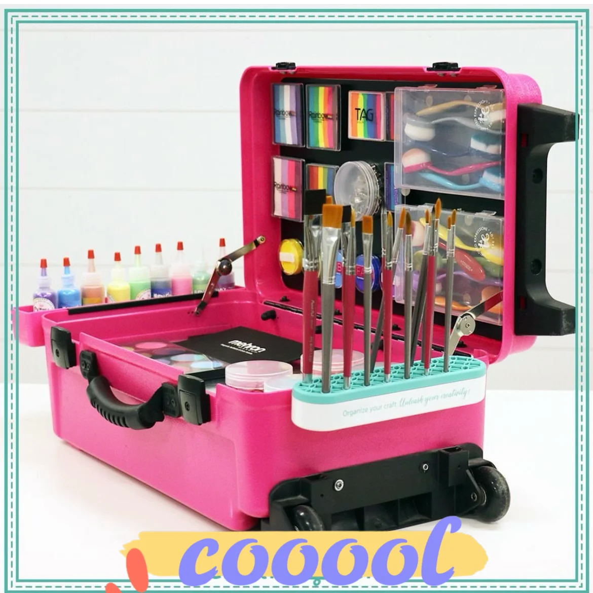 Makeup Brush Multi Socket Storage Box Face Painting Brush Storage Box Convenient to Carry