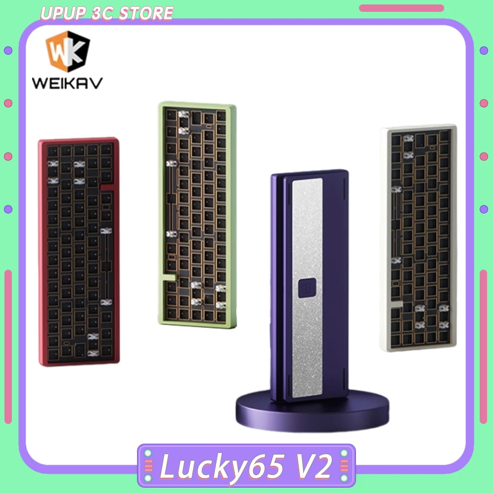 Weikav Lucky65 V2 Mechanical Keyboard Kit Tri Mode Bluetooth Wireless Gaming Keyboard Custom Hotswap Gasket PC Gamer Accessories