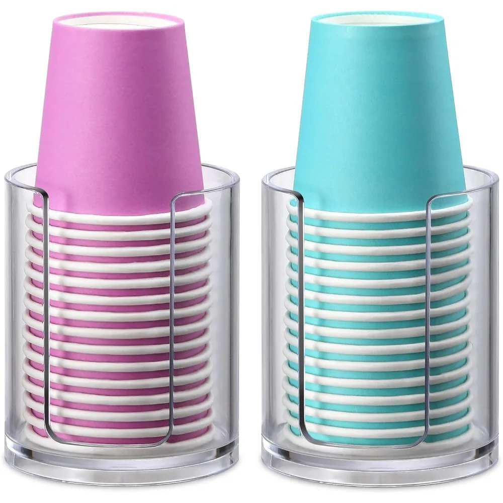 

Диспенсер для чашек в ванной комнате, 2-упаковка держателей для стаканов для полоскания рта, маленькие одноразовые держатели для бумажных стаканчиков для ополаскивания стаканчиков в ванной комнате