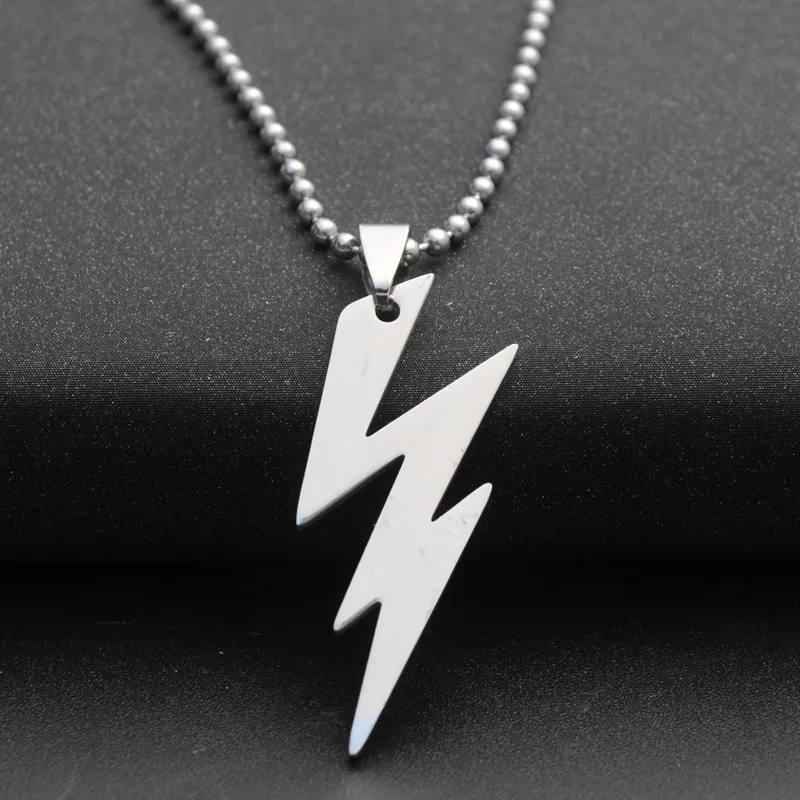 1PC Stainless Steel Lightning Cross Army Tag Necklace For Men Women Punk Butterfly Skull Dog Tag Necklace Men\'s Jewelry Gift