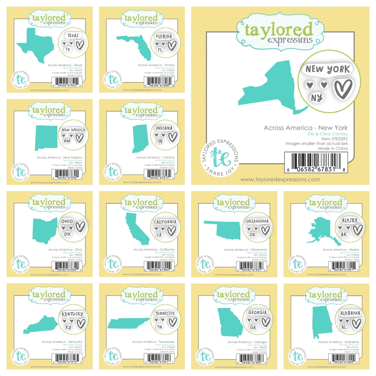 Taylored Close at Heart 50 State Background Stamps Metal Cutting Dies Stencils Scrapbooking DIY Crafts New Dies Supplies 2026