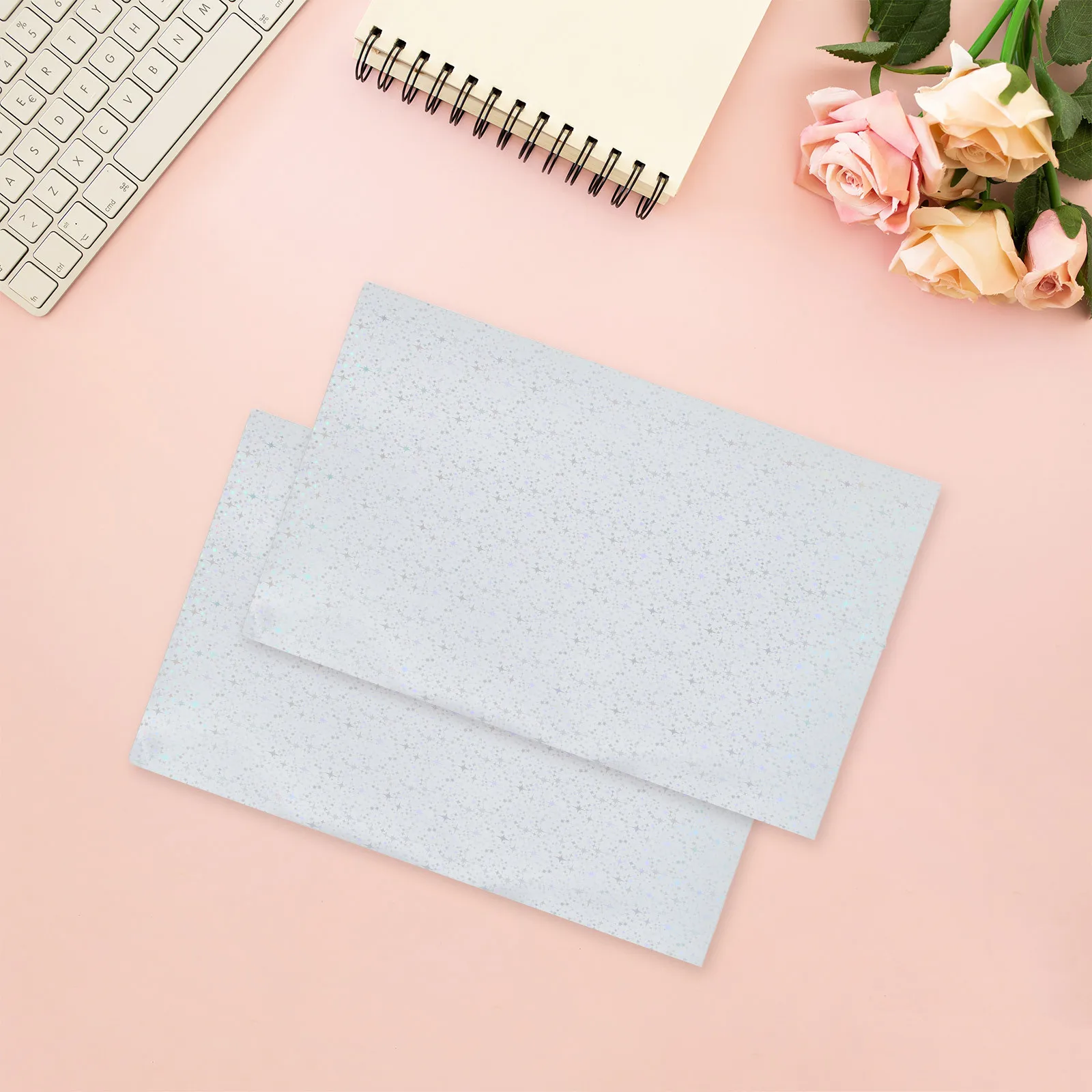 20 stuks holografisch karton metallic printerpapier iriserend glanzend spiegelblad voor ambachten kaarten maken feest plakboek diy