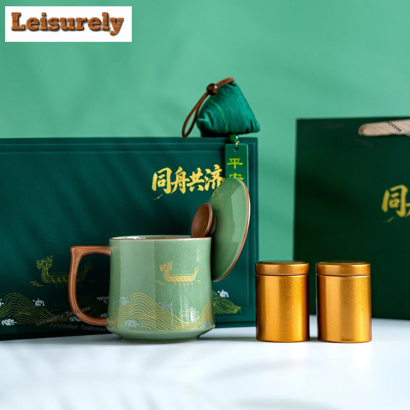 

Ge Kiln Gracked Glaze Dragon Boat Tea Set Complete Set Luxury Tea Ceremony Set Teapot And Tea Cup Set Teaware Collection Gifts