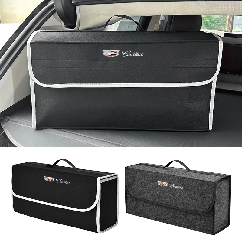 Organizador de Bagagem para Porta-Malas de Carro, Caixa de Armazenamento para Itens Diversos para Cadillac Logo Escalade CTS ATS SRX XTS XT5 STS CT5 CT6 BLS XLR