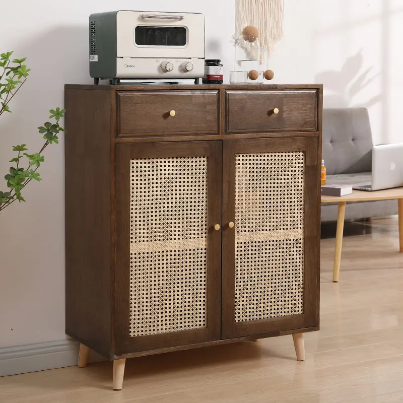 Dinner side cabinet, wall cabinet, storage cabinet, tea water cabinet, kitchen storage cabinet, rattan woven cabinet