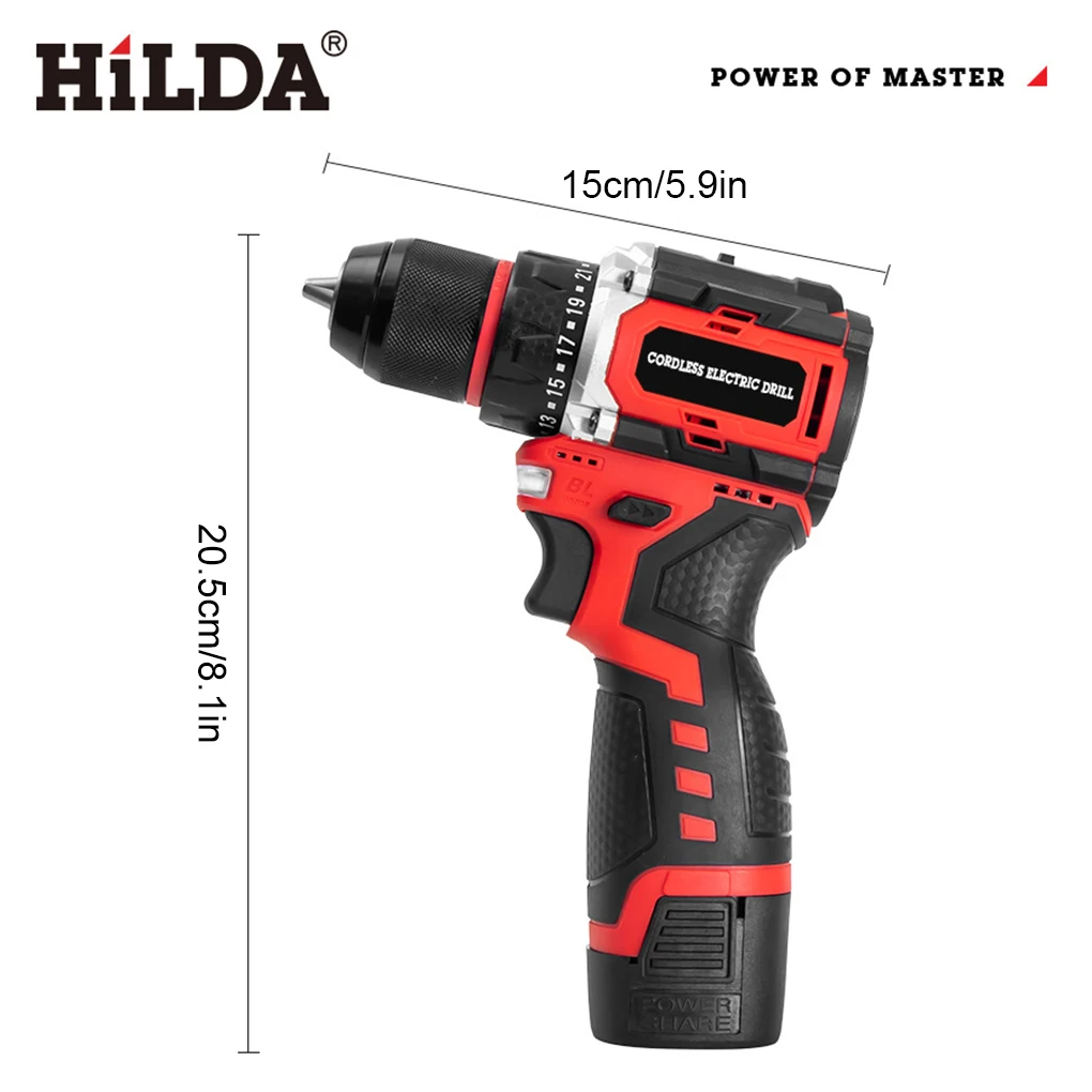 Household Electric Screwdriver Charging Impact Drill Screwdriver Hardware Tool Multi Functional Brushless Lithium Electric Drill