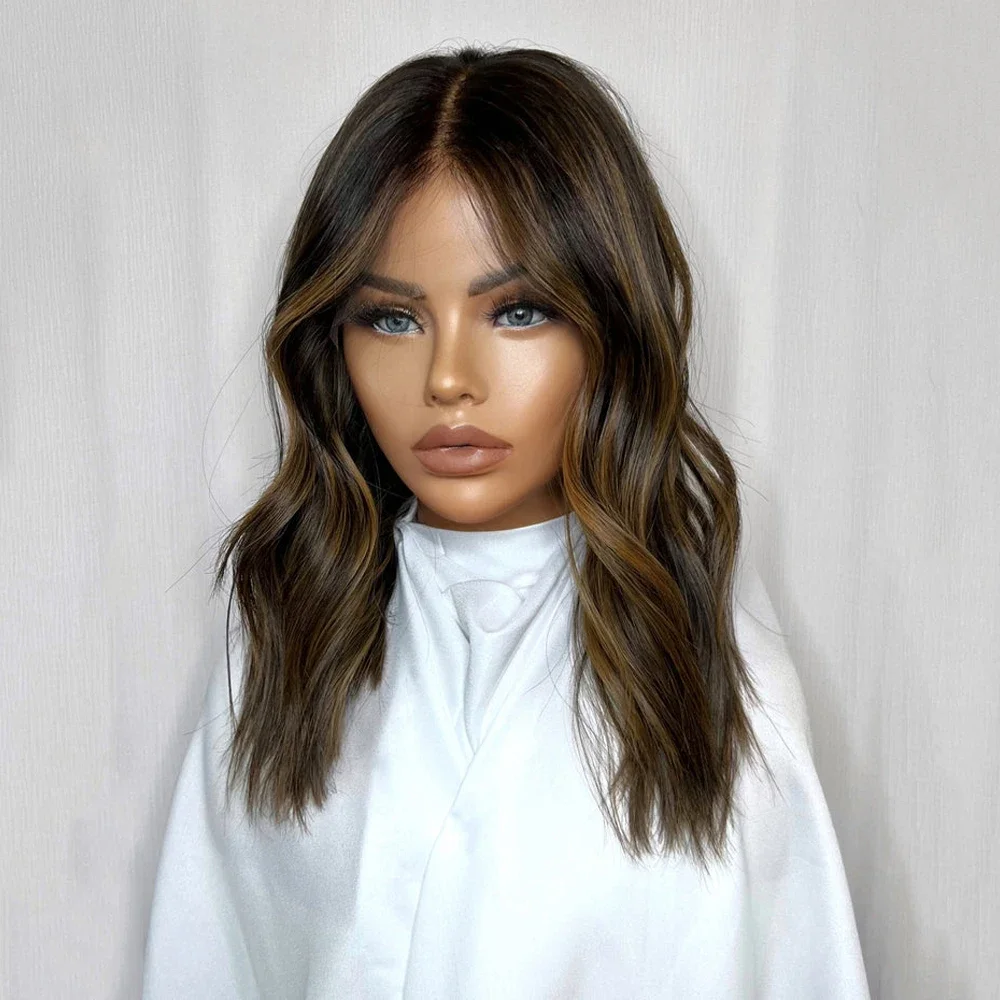 

180 Плотность Длинные 26 дюймов Выделенные Коричневые Объемные Волны 5x5 Шелковая Основа Еврейские Человеческие Волосы С BabyHair HD Кружева Европейские Волосы Предварительно Сорванные