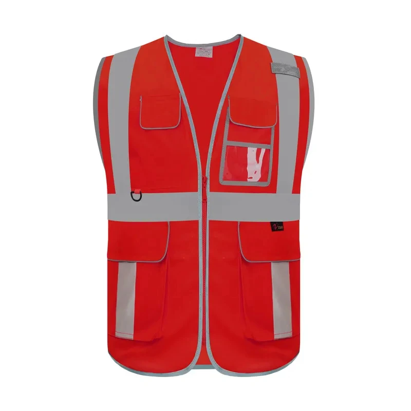 Reflective Safety Vest High Visibility Working Vest Signal Adjustable Size Work Safety Jacket Men Construction Vest Work Uniform