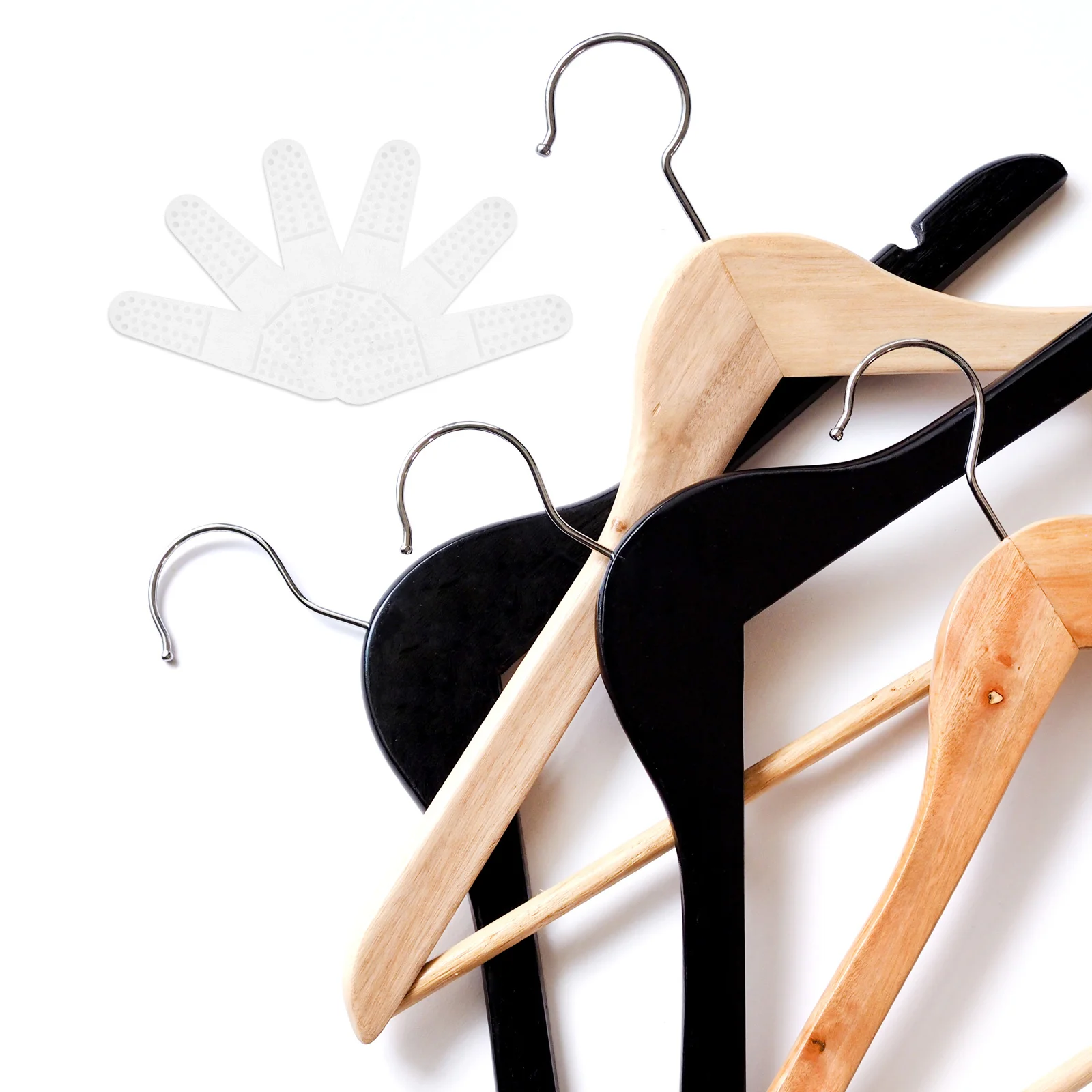 

10Pcs Transparent Non-Slip Hanger Grips Silicone Clothes Strips for Clothing Store Supplies Closet Anti-Skid Clips for Garments