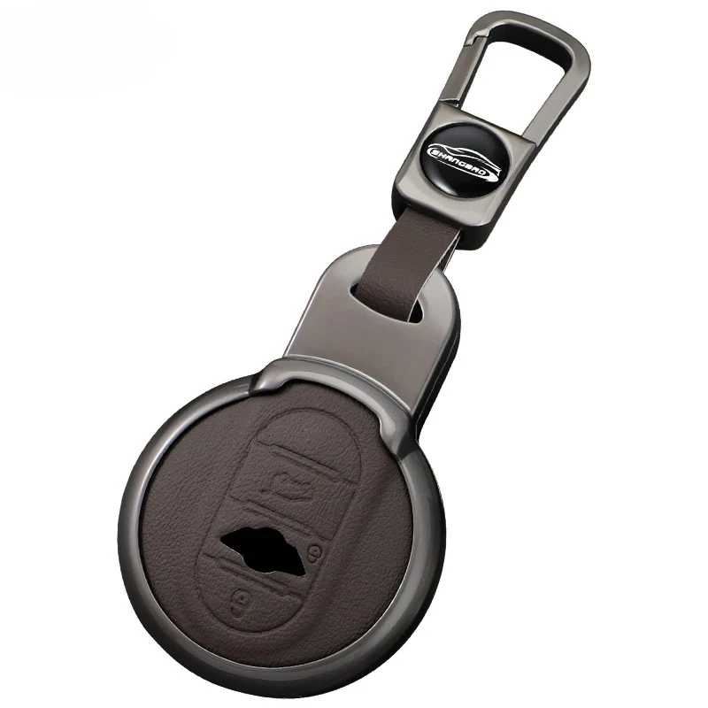 

Car Zinc Alloy Leather Key Case Holder Cover For BMW MINI Cooper One Fun F54 F55 F56 R56 R57 R58 R59 R60 R61 Car Accessories