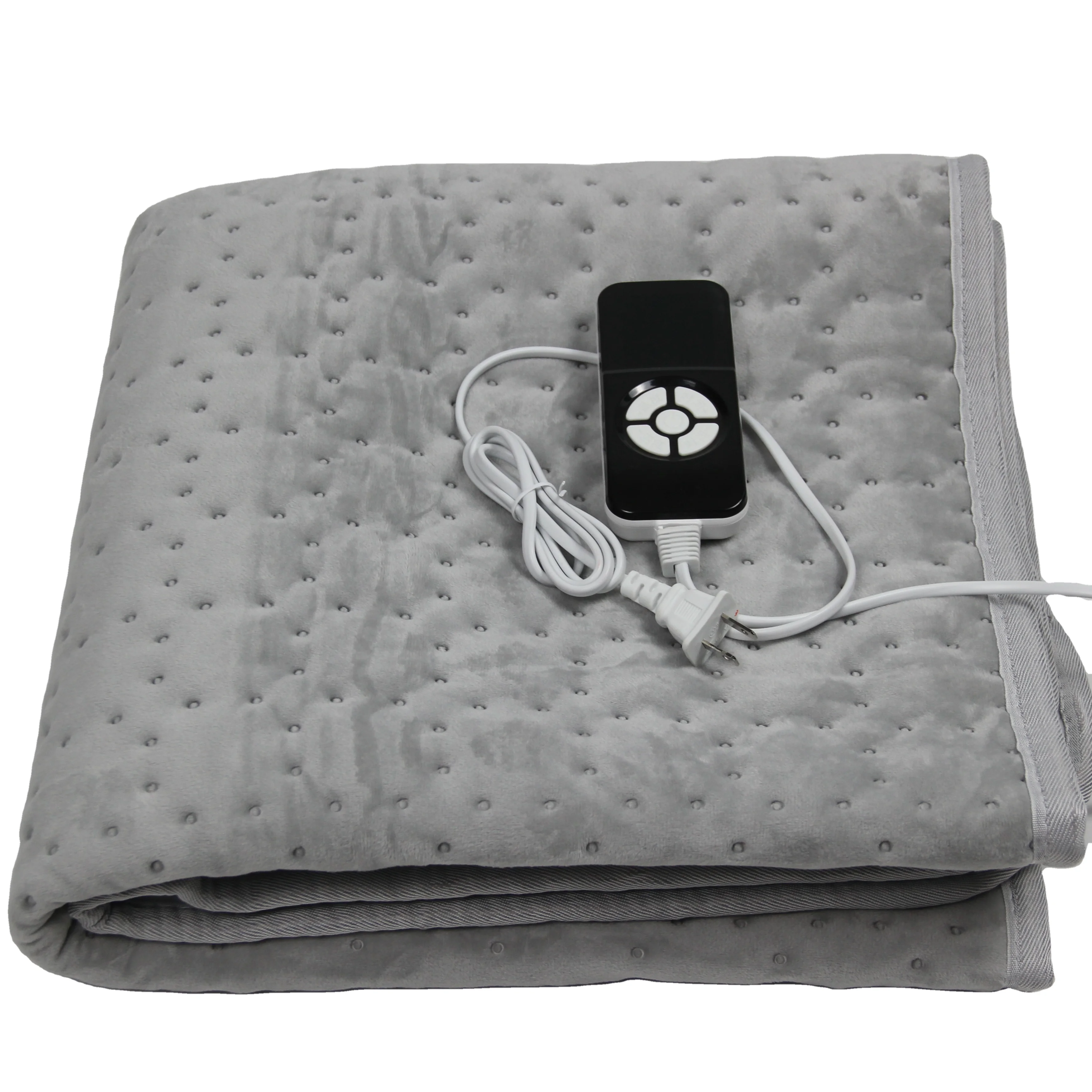 Twin Or Twin XL Electric Heating Throw Blanket With Push Button Controller Quartz Element For Winter Household Use