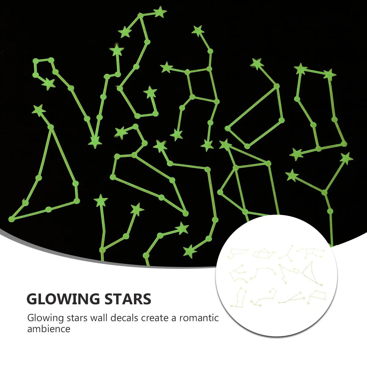 

5 set 5 Sets Night Light Stars Wall Decals Luminous Glow In The Dark Stickers For Bedroom Ceiling Decoration Star Wall Decals