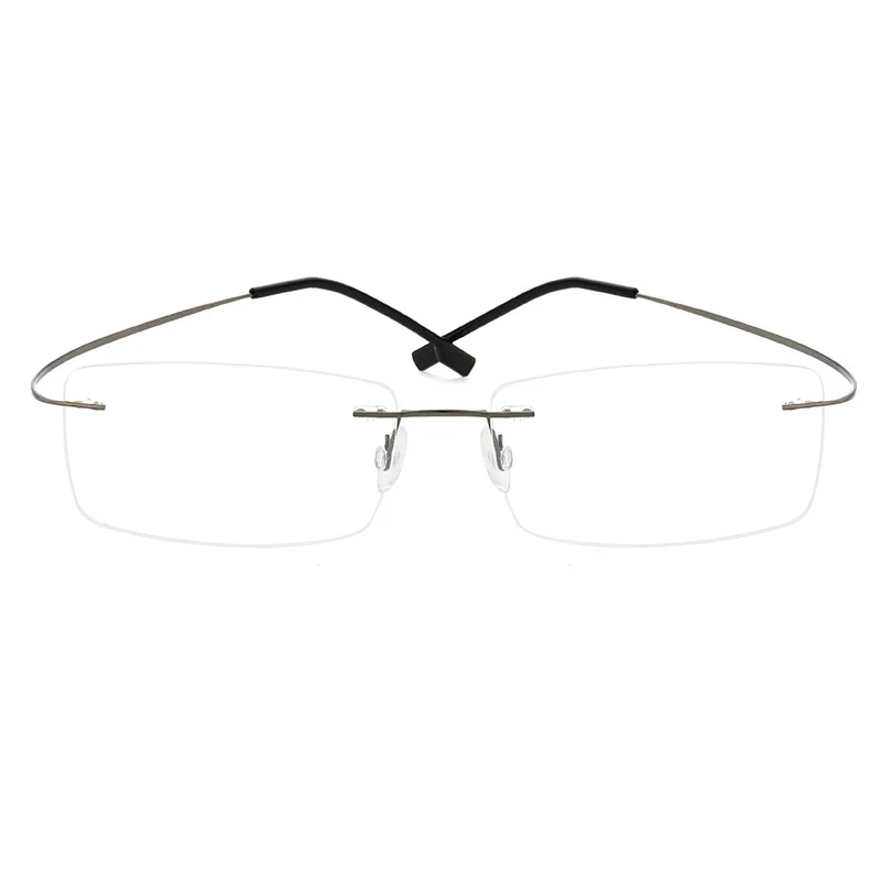 Lunettes de myopie sans monture en titane pour hommes et femmes, lunettes de prescription, lunettes finies,-0.50 à-6.0