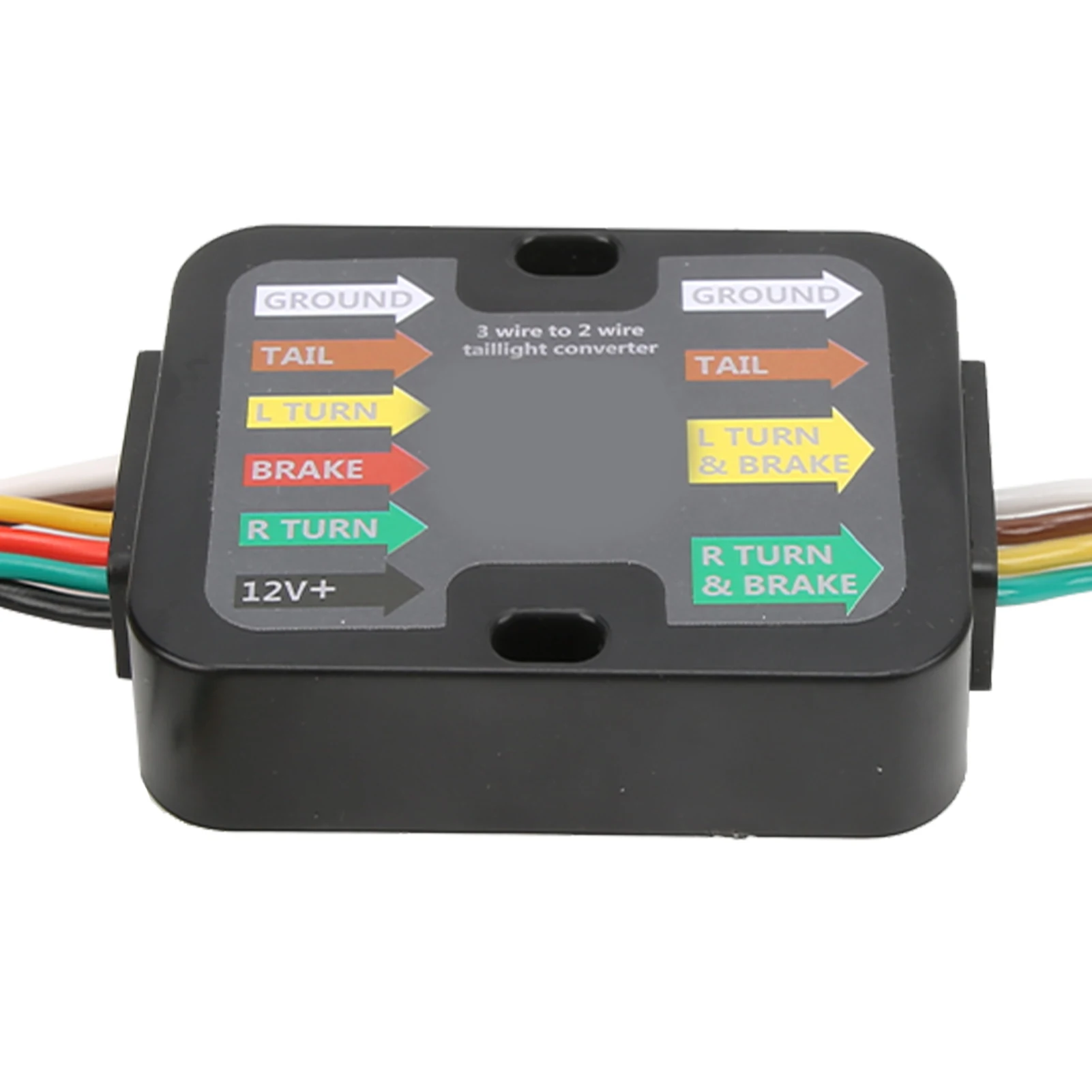 RV Taillight Converter Stable Performance Powered 3 To 2 Wire Color Coded Trailer Wiring Converter for RV Accessories