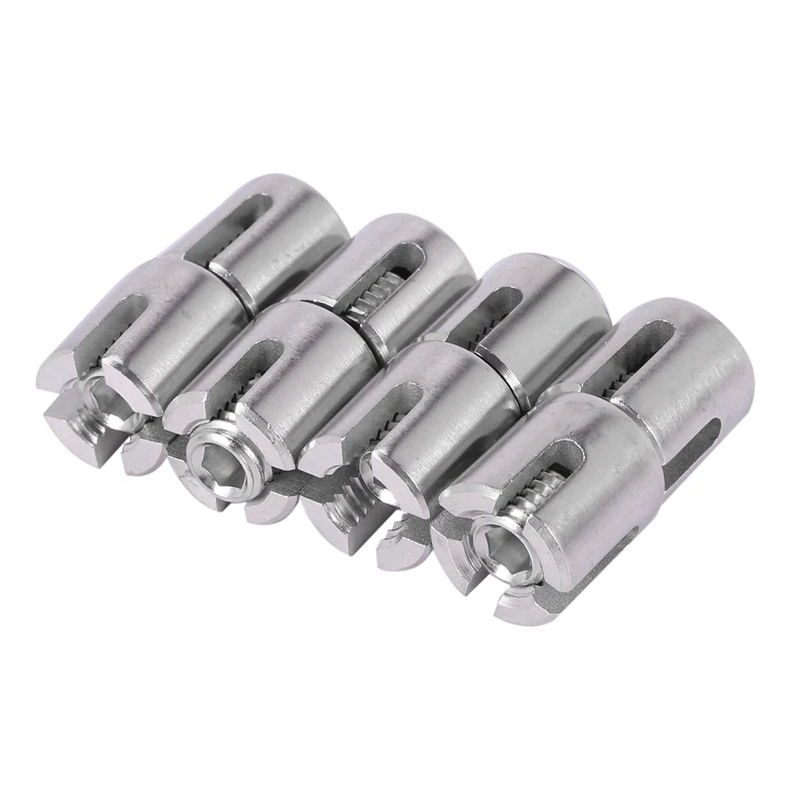 24 Pcs Stainless Steel Wire Rope Green Wall Trellis Fitting Cross Clip 3Mm Wire