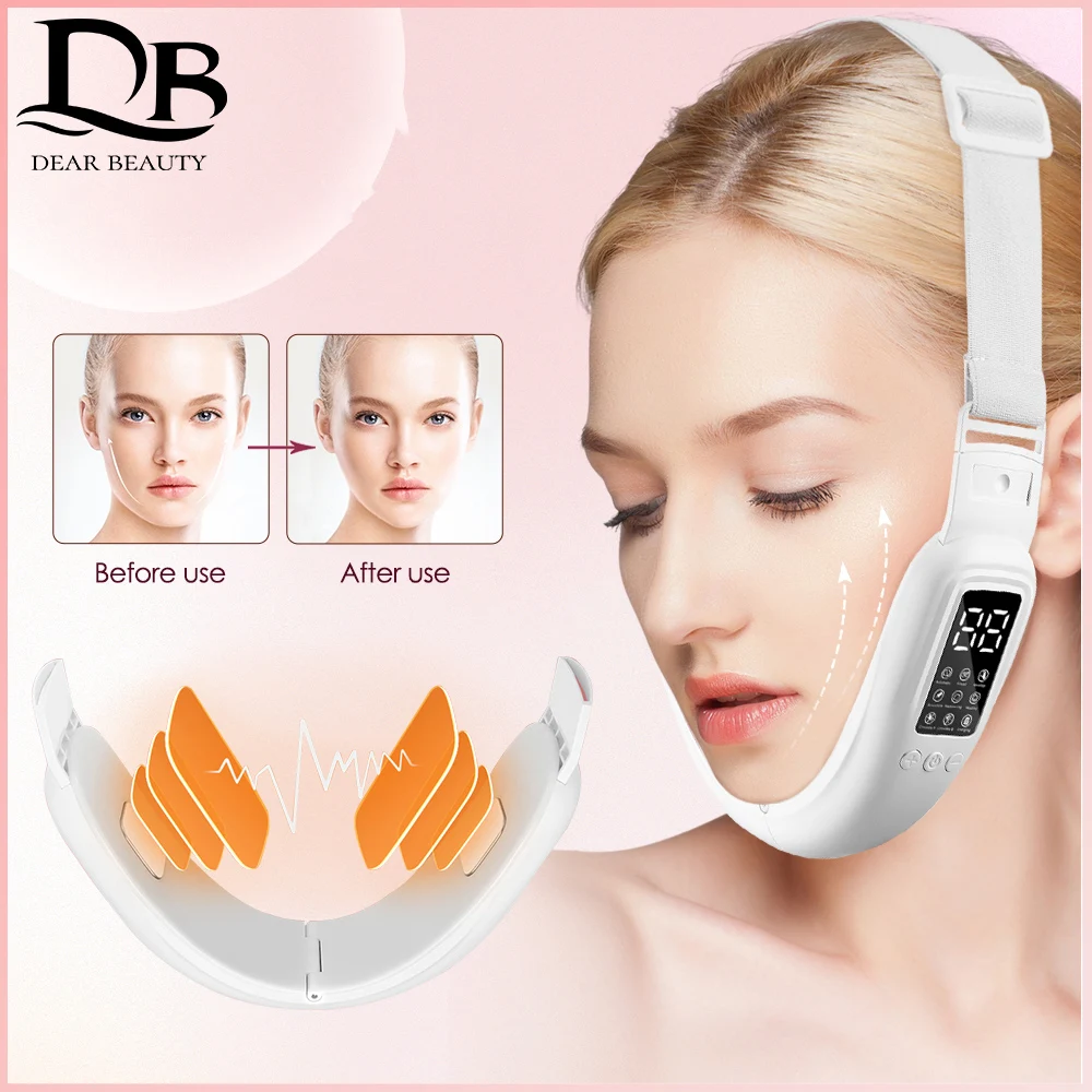 Multifunctional V-shaped Face SPA Face-lifting Device Micro-current Vibration 42°C Hot Compress Slimming Lifting Firming Tighten