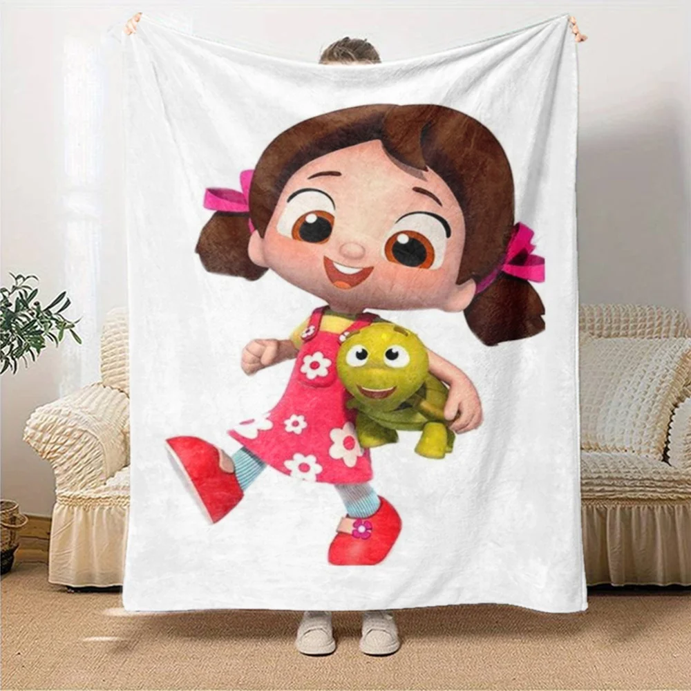 Niloya Cute Cartoon Themed Printed Plush Blanket, Soft And Comfortable for All Seasons, Suitable for Bedroom, Bed, Sofa, And Nap