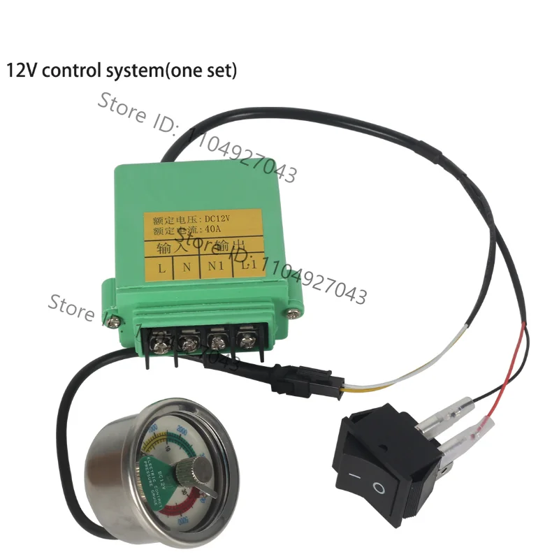 0-40MPA High Pressure Pump Air Compressor Auto Stop Compressor Pressure Gauge M10*1 With 100V-245V 12V Control System One Set