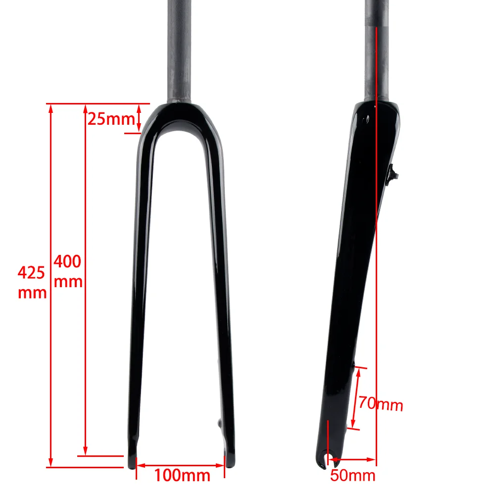 Carbon Fiber Flat Disc Brake 700C Gravel Road Bike Cycling Flat Disc Brake QR Front Fork Straight Tapered Brand New