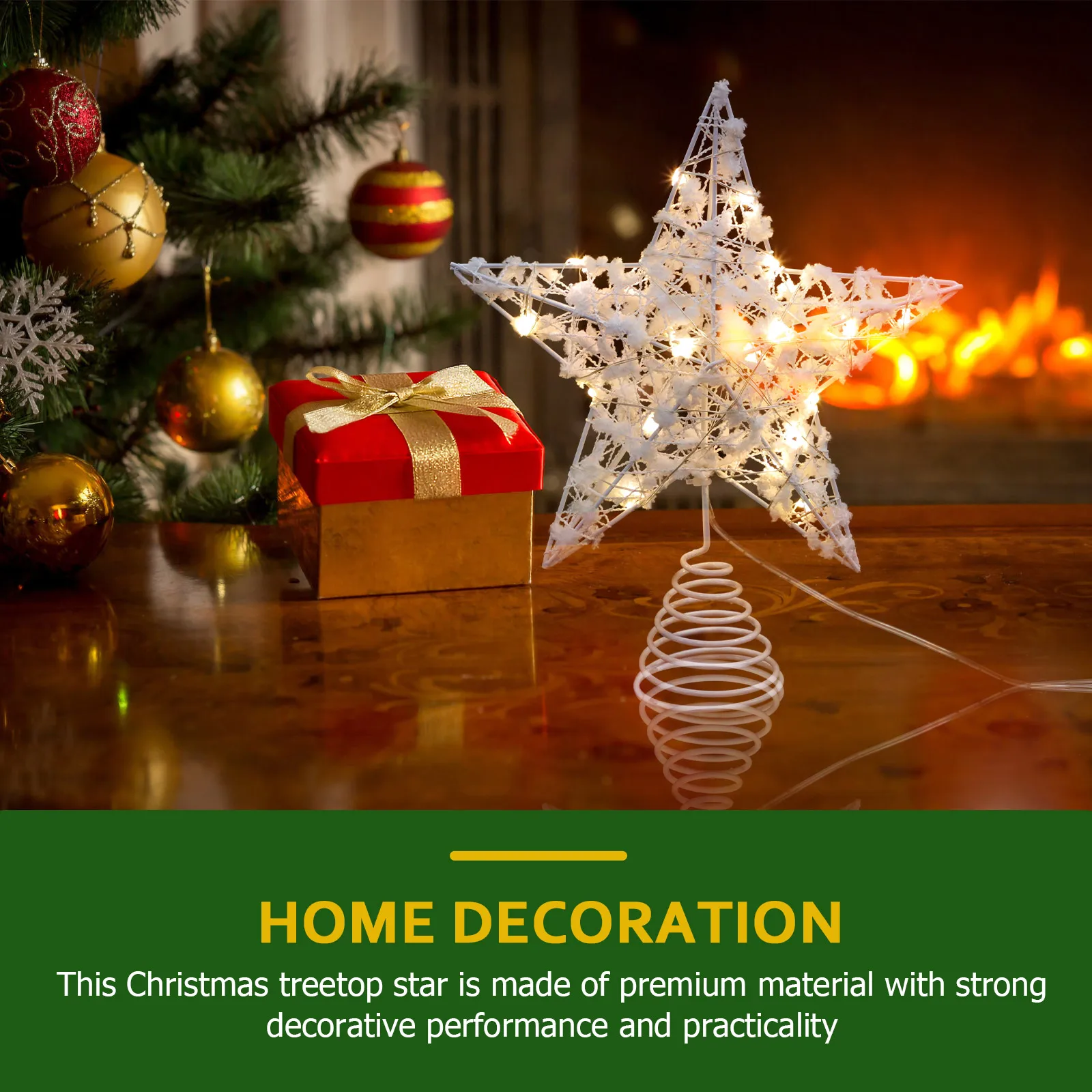

Christmas Tree Topper Star Decoration LED Lights Xmas Tree Topper Christmas Decoration Craft Festive Ornaments DIY Party Holiday