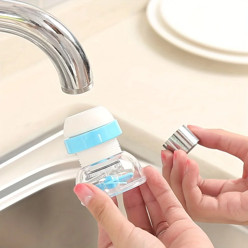 360° Rotatable Extension Faucet Sprayer Head with Water Purifier Easy Install Save Water Durable Universal Bathroom Tap Extend