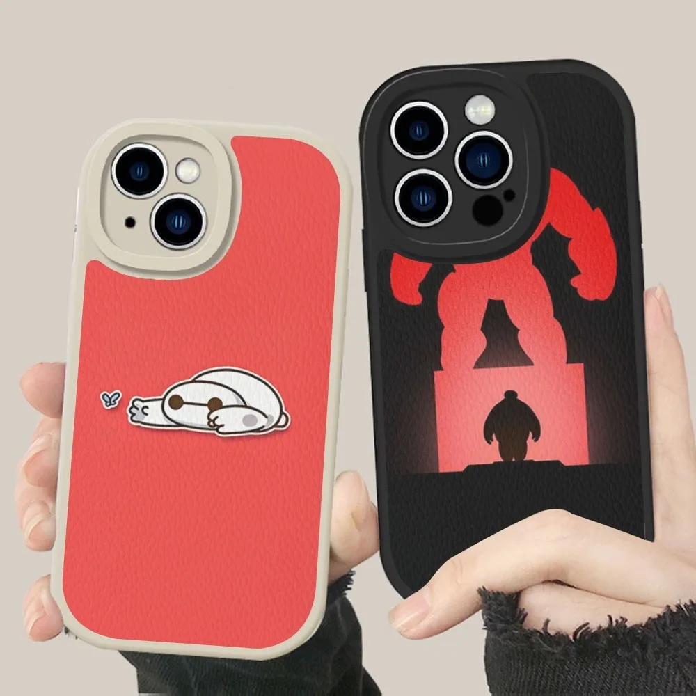 Disney Super Marine Baymax Phone Case Hard Leather For iPhone 14 13 12 Mini 11 14 Pro Max Xs X Xr 7 8 Plus Fundas