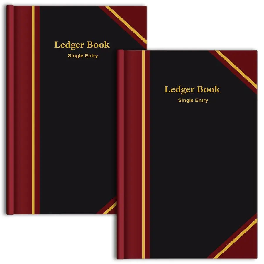 

2 черные книжки-квитанционные книжки для бухгалтерского учета, 11,4 x 7,5 дюймов, бухгалтерская книга, бухгалтерский блокнот для учета денег и расходов