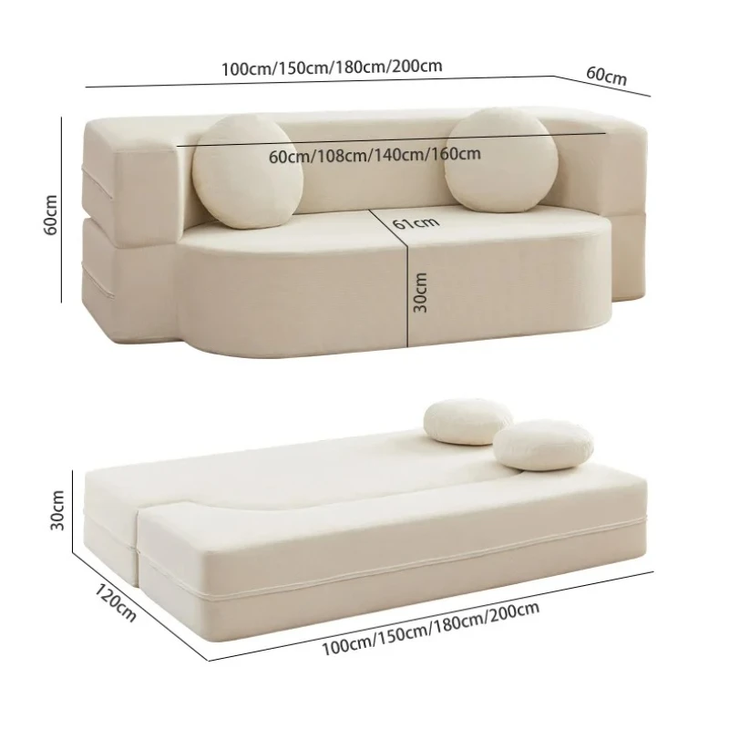 New Warehouse Vacuum Compression Sofa 200*100*70cm Sofa Modular Floor Boneless Couch Nordic Multi Function Compression Sofa Bed