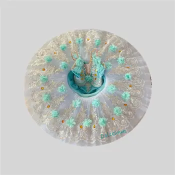 成人兒童花童專業芭蕾舞裙女士公主盤煎餅天鵝湖芭蕾舞者舞台舞蹈服裝 8 最佳銷售 女孩芭蕾舞裙 - №8