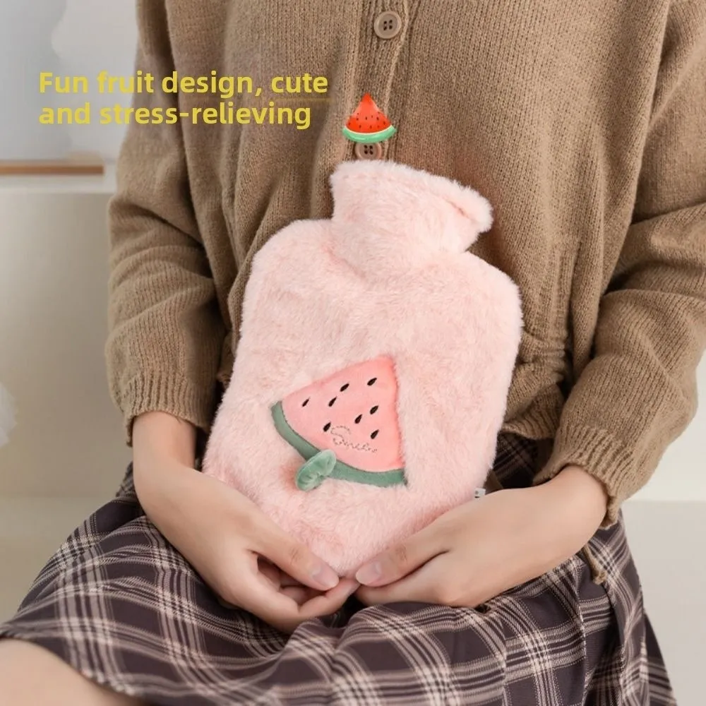 حقيبة مياه دافئة لطيفة محمولة وقابلة للإزالة ومضادة للتسرب مع غطاء آمن لزجاجة تعبئة المياه للبطن #1