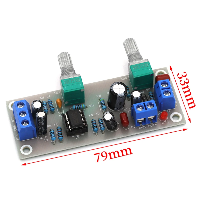10-24V Single Supply Subwoofer Preamp Board Low Pass Filter Audio Pre Stage Finished Module
