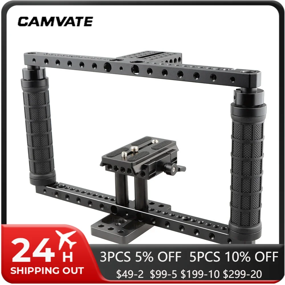 Крепление для камеры CAMVATE для Canon 5DS,5DSR,5D MarkII,5D MarkIII,Nikon D3200,D3300,D5200,DF,D610,Sony a58,A99,a7,a7II,GH5,GH4,GH3