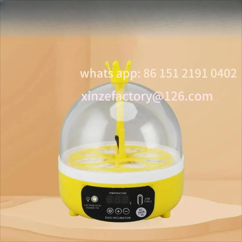 

Customizable Mini home egg incubator Automatic temperature and humidity control 4 eggs Candler poultry incubator