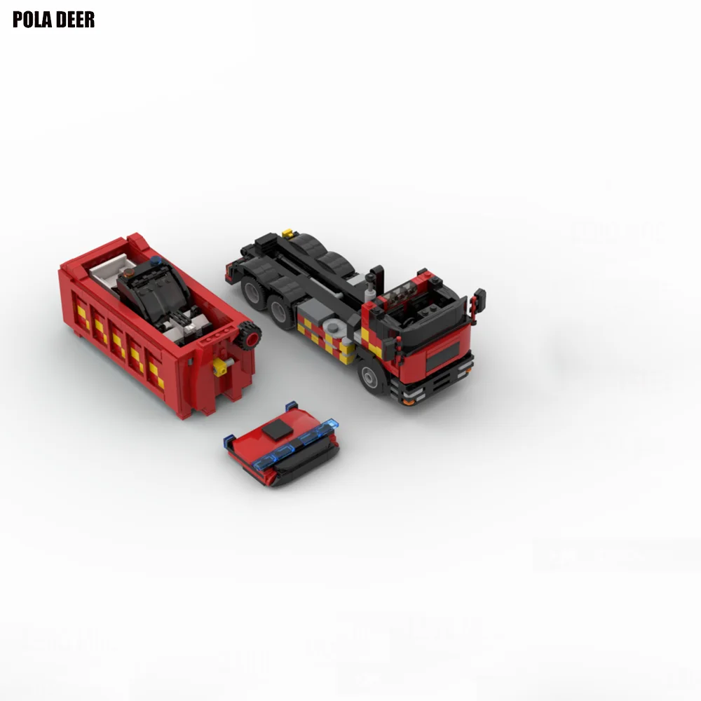 Poladeer-décennie s de construction assemblés pour garçon, modèle de jouets, cadeau de vacances, London Fire Brigade, Prime Mover, Bobcat, design créatif, 972 pièces